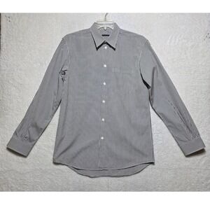 Helmut Lang Men's Black White Check Button Down Shirt Italy Size 40 / 15.75